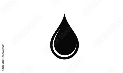 Abstract droplet shape silhouette design