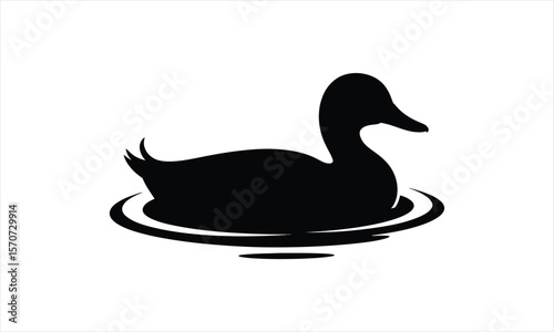 Simple duck silhouette design