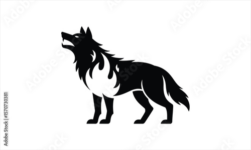 Fenris wolf mythological creature silhouette