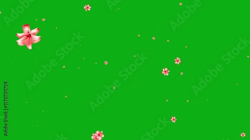 green screen template background with flowers