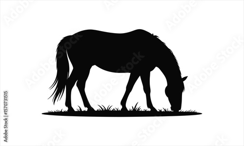 Majestic horse galloping silhouette design