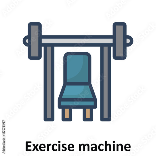 Exercise machine Vector Icon which can easily modify or edit