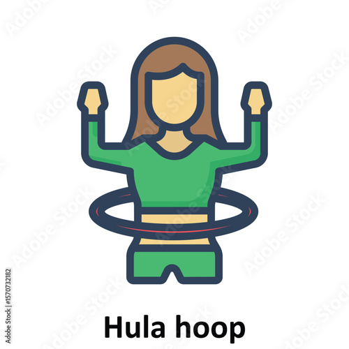 Hula hoop Vector Icon which can easily modify or edit