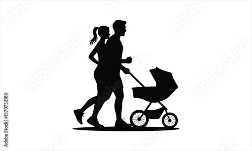 Man jogging silhouette design