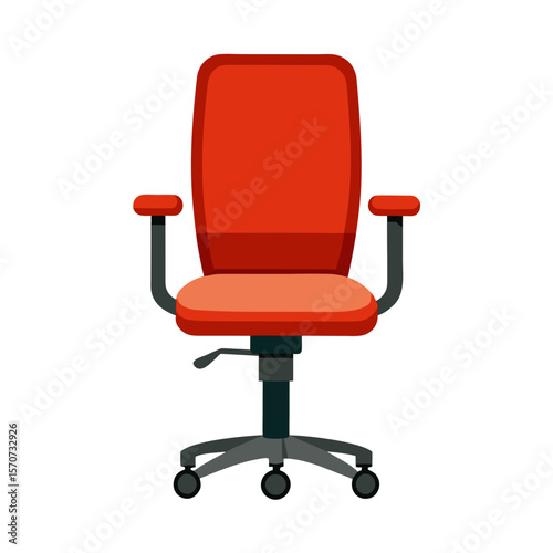 Red office chair with armrests and wheels red chair furniture