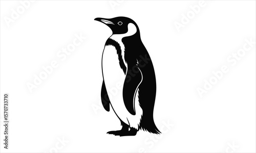 Charming penguin animal silhouette design