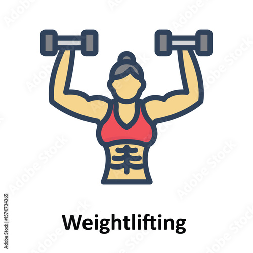 Weightlifting  vector icon which can easily edit or modify  