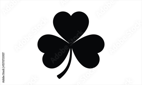 Green shamrock silhouette for st patrick s day