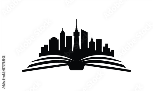 Wallpaper Mural Abstract sky and book design silhouette Torontodigital.ca