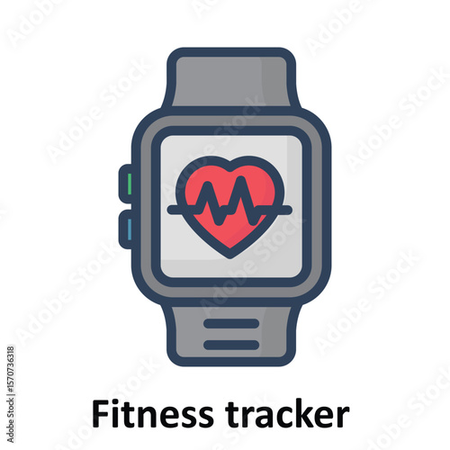 Fitness tracker Vector Icon which can easily modify or edit