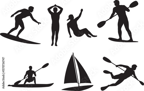  Diverse Human Movement and Action Silhouettes