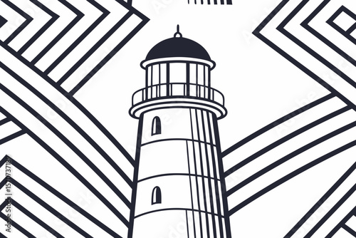 lighthouse on a white background