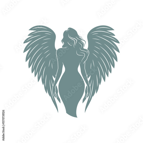 Goddess Standing Tall with Wide Wings