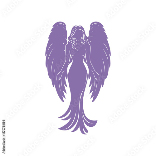 Goddess Standing Tall with Wide Wings