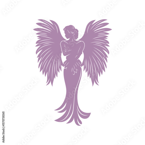 Goddess Standing Tall with Wide Wings