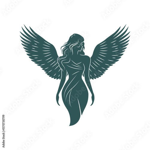 Goddess Standing Tall with Wide Wings