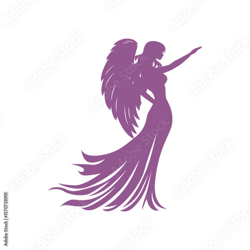 Side View Goddess Standing with Arms Raised