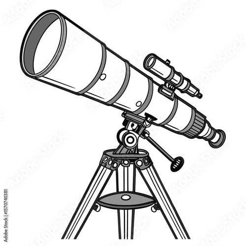 Astronomical telescope on tripod astronomy science