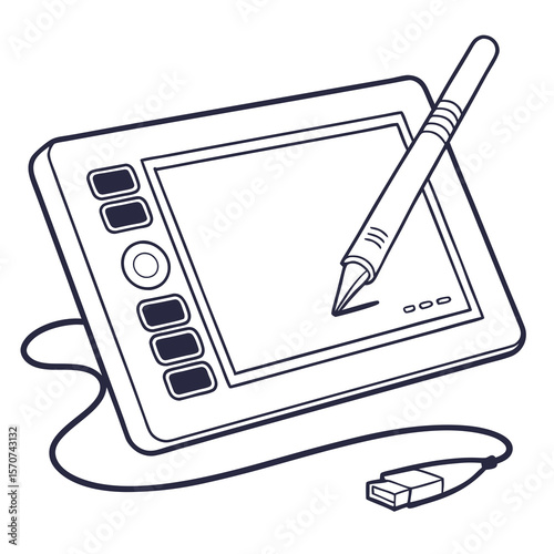 Drawing tablet stylus and usb cable digital drawing tablet