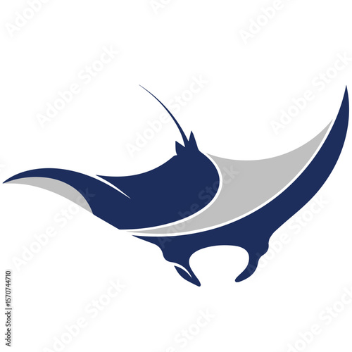 vector illustration of a Manta Ray