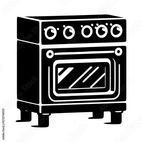 gas stove isolated on white