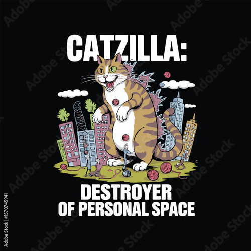 Funny cat t shirt design
