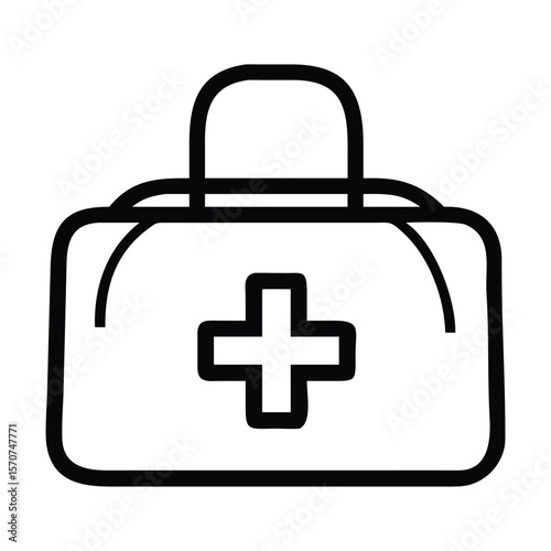 Medical kit icon representing healthcare and first aid 