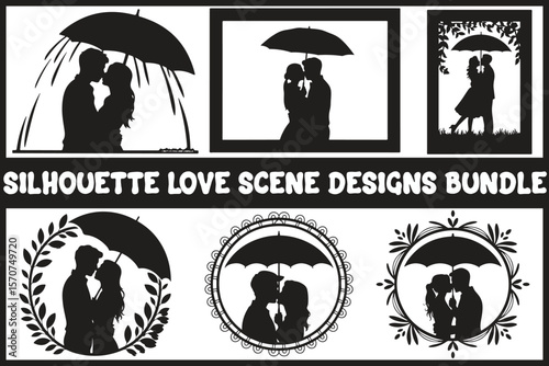 Romantic Couple Silhouette Laser Cut Bundle
