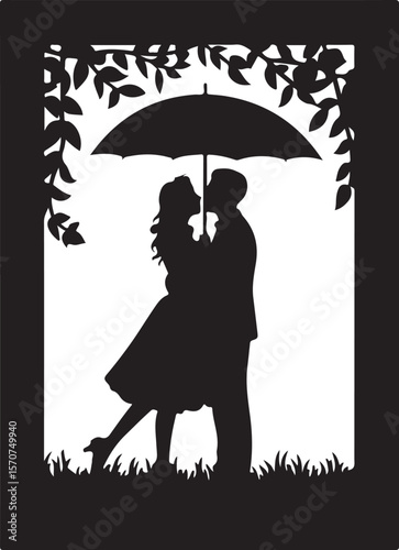 Romantic Couple Silhouette Laser Cut Bundle
