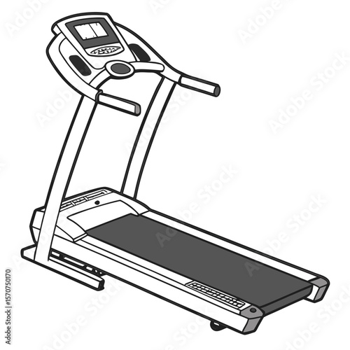 Treadmill exercise machine with display fitness cardio