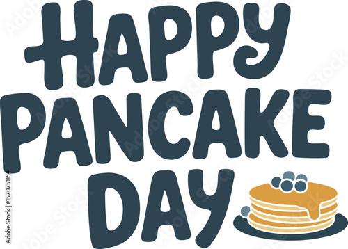 Happy Pancake Day Celebration Graphic