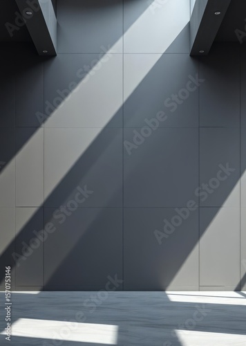 A zoom background of a grey wall in an office Empty room interior design architecture blank design room striking structures clean lines geometric shapes dramatic angles play of light and shad