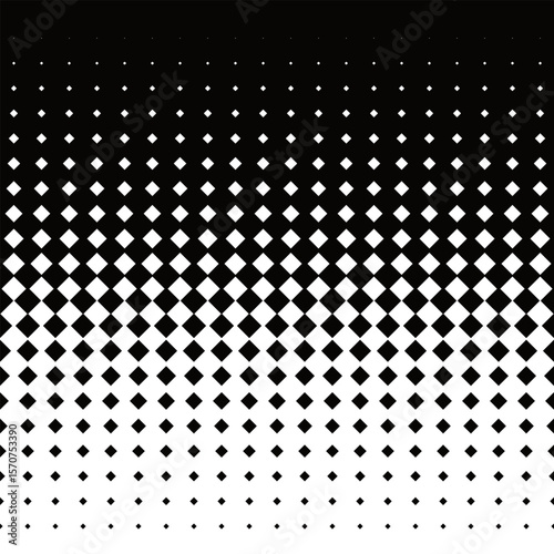 A background of small and large diamond shapes, Black gradient texture. / 大小のダイヤ形が連なる背景素材 グラデーション テクスチャ 黒