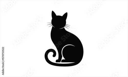 Stylized cat silhouette design