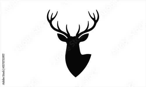 Majestic deer silhouette design