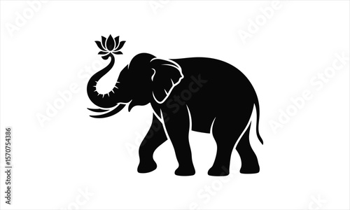Majestic elephant silhouette design