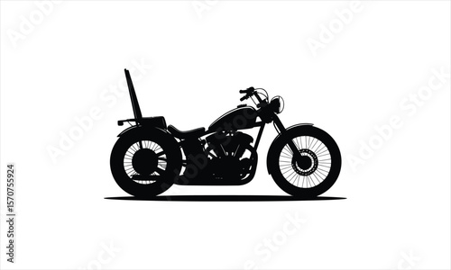 Classic motorcycle silhouette design