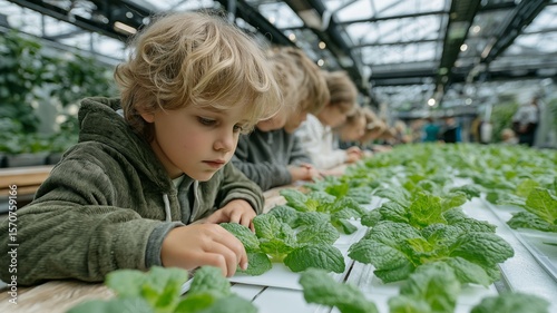 Growing veggies in a temperature-controlled greenhouse teaches kids how to gather data from experimental vegetable plots.