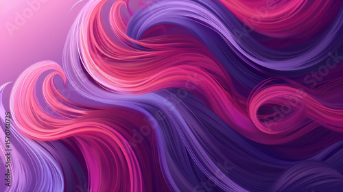 Abstract Purple and Pink Hair Gradient