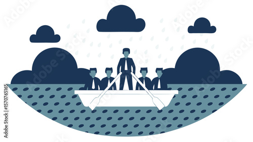 Teamwork and leadership navigating through challenging times