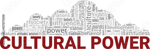 Cultural Power word cloud conceptual design isolated on white background.
