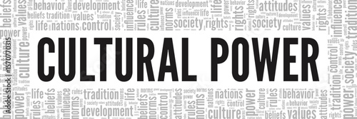 Cultural Power word cloud conceptual design isolated on white background.