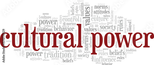 Cultural Power word cloud conceptual design isolated on white background.