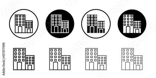 Apartment icon simple vector isolated symbol