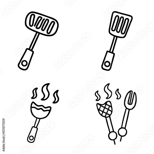 Father’s Day spatula icons representing cooking