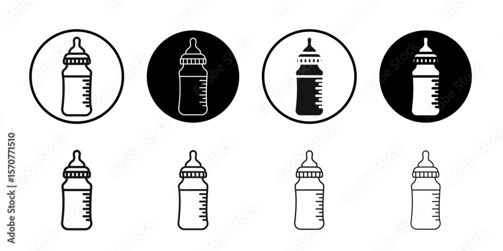 Baby milk bottle icon simple vector isolated symbol Baby milk bottle icon simple vector isolated symbol