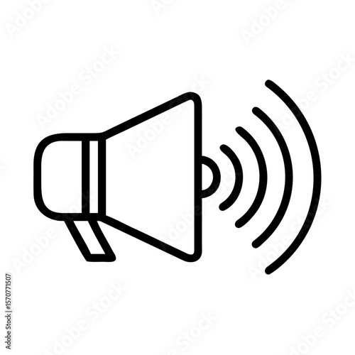 Speaker icon representing sound waves for public