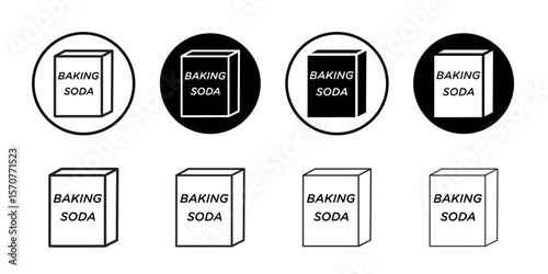 Baking soda icon simple vector isolated symbol