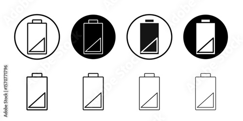 Battery life icon simple vector isolated symbol