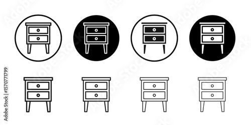 Bedside table icon simple vector isolated symbol